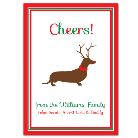 Custom Reindeer Dog Holiday Cards Script - BowsieWowsie